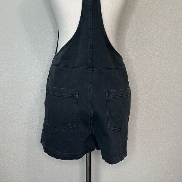Aerie Werk and Play Charcoal Gray Denim Short Overalls - Picture 10 of 12